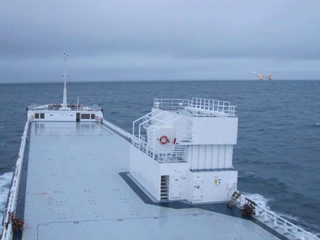 Lysbris at sea at delivery 2022-01-21 at 1000 hrs